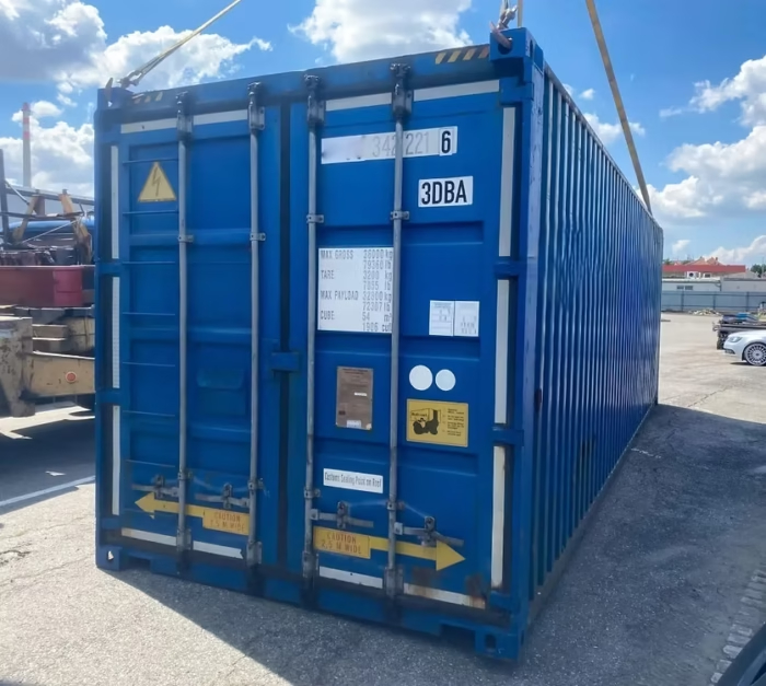 Gebrauchter 30ft Seecontainer blau (13)